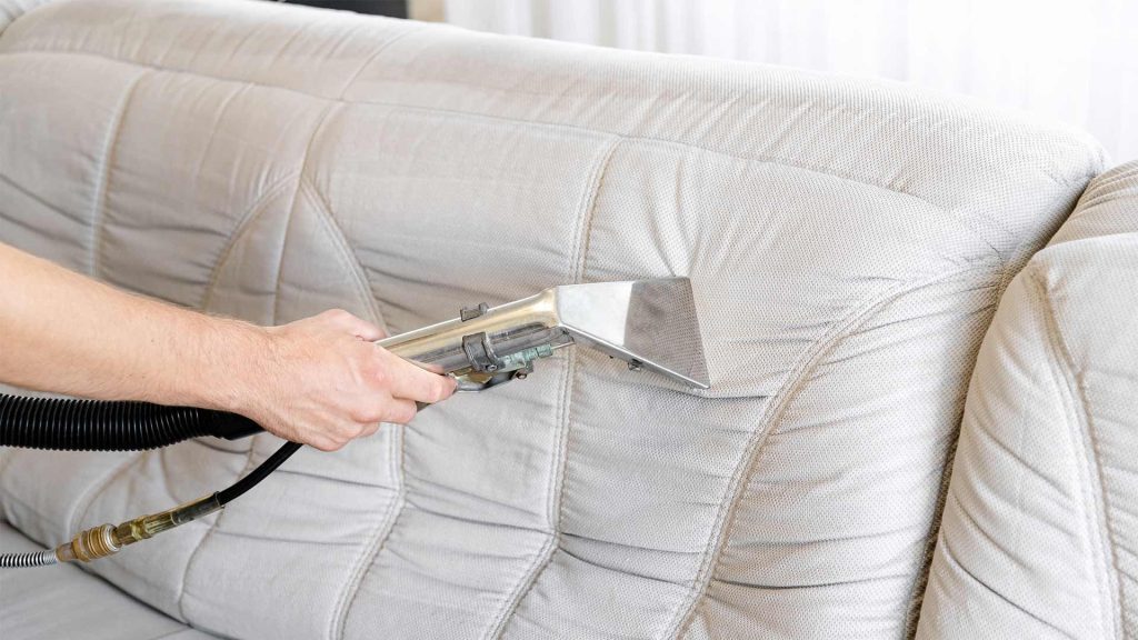 Professional upholstery cleaning.